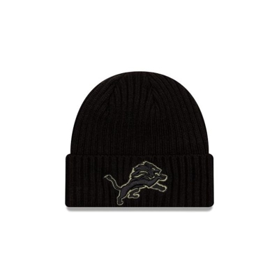 Detroit Lions Gorra | New Era NFL Salute To Service Cuff Knit Beanie Mexico - Negros